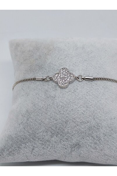 GALATA GIFT سوار مصعد من حجر الزركون على شكل البرسيم، سوار مضاد للتشويه