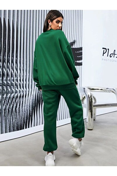 Altamira Női, zöld Los Angeles-i, nyomott nagyméretű, nagy nyakú öltöny