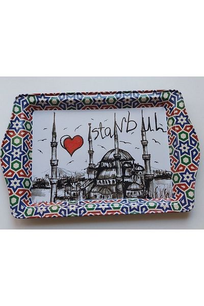 GALATA GIFT Istanbul Themed Metal Tray, Small Size, 25x16