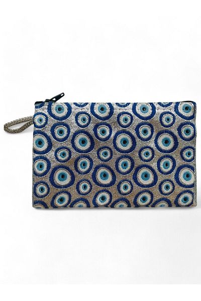 GALATA GIFT Portofel de damă de mărime medie - 3 bucăți, fermoar elegant, căptușit, model Kilim, portofel pentru monede cu mâner 15x10