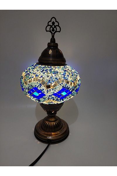 GALATA GIFT Mosaic Pattern - Decorative Table Lamp, 18cm Diameter
