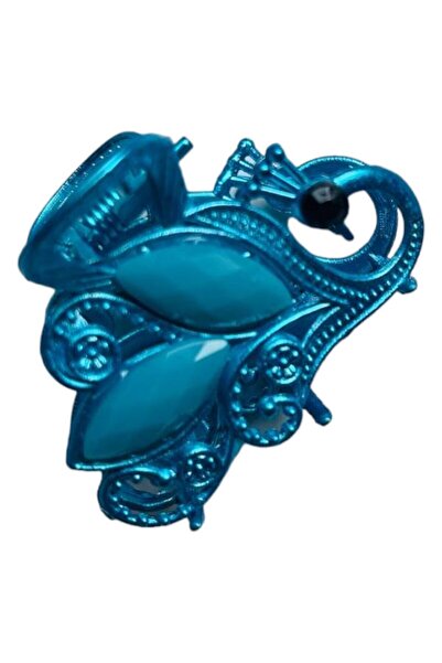 GALATA GIFT Σχήμα κύκνου, Μπλε κλιπ μαλλιών, μέταλλο, κούμπωμα με σφιγκτήρα, κλιπ μαλλιών με μανταλάκι, στιβαρό σιδερένιο κλιπ 4cm