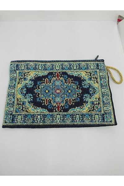 GALATA GIFT Portofel de damă de mărime medie - elegant, cu fermoar, căptușit, portofel pentru monede cu model Kilim 15x10