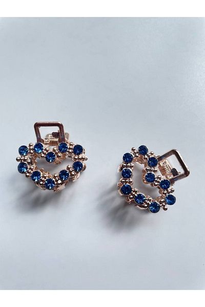 GALATA GIFT Agrafă de păr minusculă inimă, agrafă metalică de culoare vibrantă cu cleme