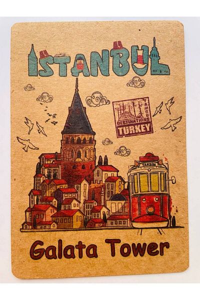 GALATA GIFT Θέμα Κωνσταντινούπολη, Νοσταλγικό, Kraft, Κάρτα, Καρτ ποστάλ, Καρτ ποστάλ, 16*11cm