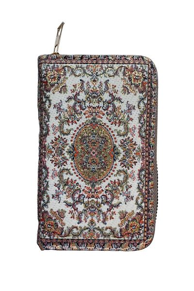 GALATA GIFT Portofel pentru femei cu aurire, fermoar, portofel portofoliu cu monede și două suporturi pentru carduri, 14*9cm