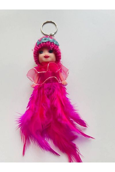 GALATA GIFT 13cm Cute Furry Bag Ornament - Keychain with Baby