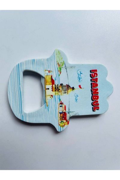 GALATA GIFT Deschizător de sticle în formă de mână de Fatman, cu tematică Istanbul, magnet pentru deschidere