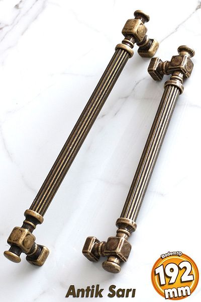 Badem10 Talas Antique Galben Antic Dungi Metal 192 Mm 19,2 Cm Mobilier Bucătărie Dulap Mâner Mâner