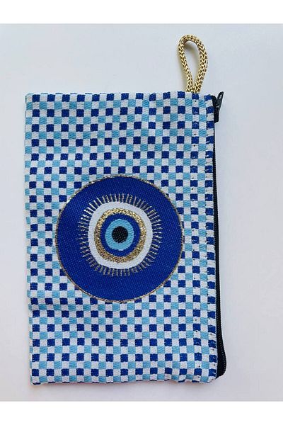 GALATA GIFT Women's Wallet with Evil Eye, Medium Size Stylish Zippered, Lined Wallet