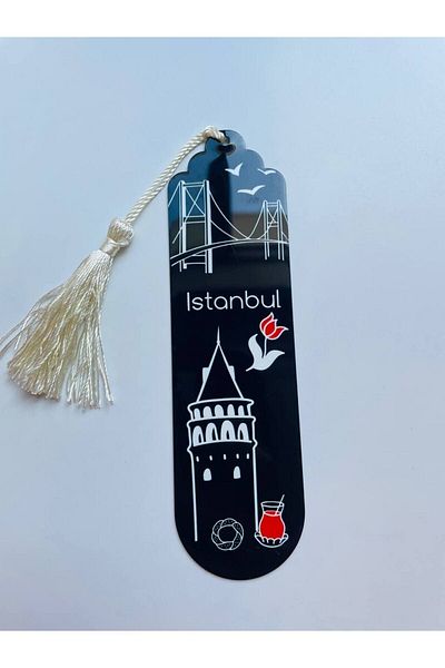 GALATA GIFT Icoane ale Istanbulului Semn de carte cu ciucuri, colorat și vibrant
