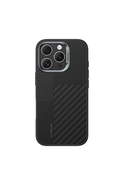 Benks iPhone 16 Pro Max Kılıf Magsafe Şarj Özellik Karbon Fiber Benks Montage...