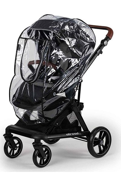 MorPort Zippered Ultra Luxury Baby Stroller Rain Cover (COMPATIBLE WITH ALL BABY CARS) Black