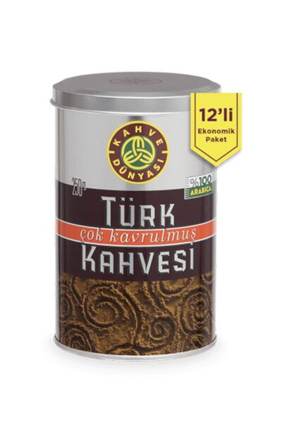 Kahve Dünyası Çok Kavrulmuş Türk Kahvesi 250 gr. 12'li