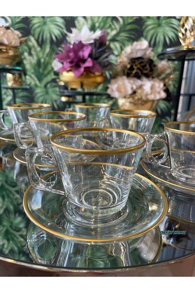 Paşabahçe PAŞABAHÇE Vela Cup Set 12 Pieces 6-Person Star Gift Dowry Holder