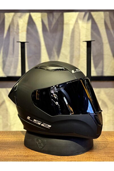 LS2 RAPID 2 MAT SİYAH KASK Full paket Yarış Spoiler ve Siyah Vizör ECE 22.06 sertifikalı