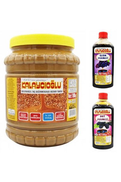 Kalaycıoğlu Bozkır Roasted Tahini 1900Gr - Grape Molasses and Mulberry Molasses 950Gr