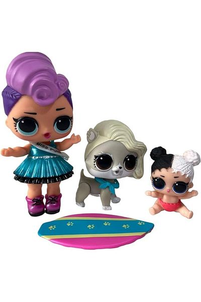 L.O.L. SURPRISE LOL Surprise [Tot/Pet/Sis]-Miss Punk + Sur-fur Puppy + Lil Heartbreaker