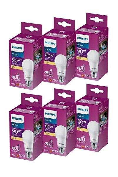 Philips Led 13w Ampul 3000k Sarı Işık 6lı