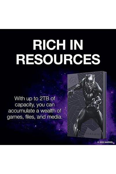 Seagate Seagate Firecuda Marvel Black Panther, 2 Tb External Hard Drive Usb 3.2 Gen 1 Stlx2000401