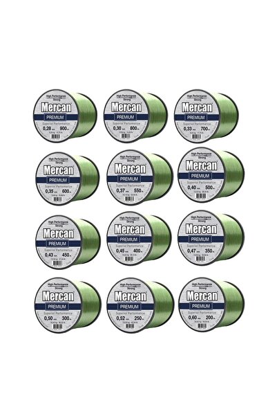 MERCAN MİSİNA Mercan Premium Açık Yeşil Bobin Makara Misina