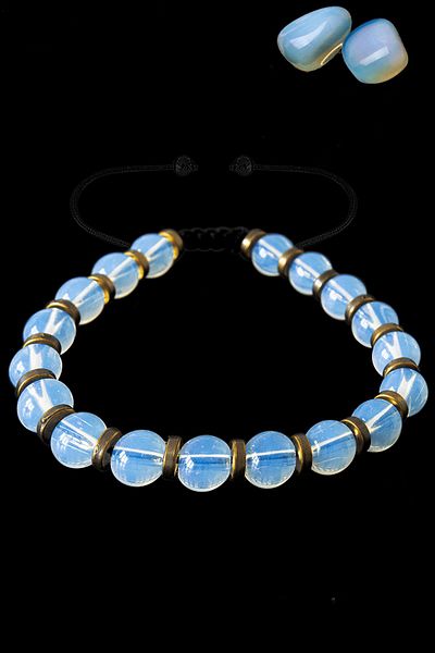 Erilsa Real Hematite Opal Stones Bracelet - Certified and Adjusted