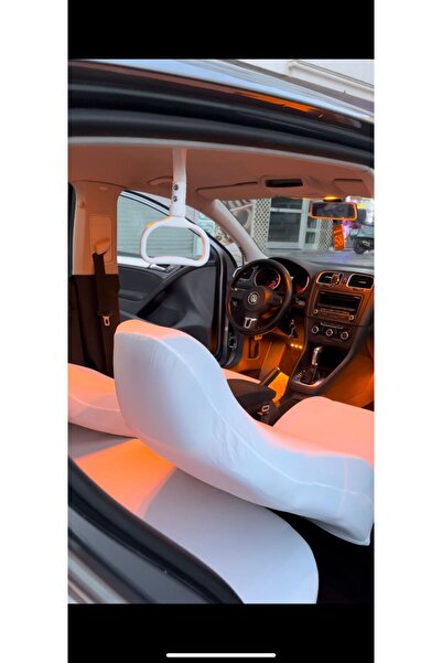 oto DÜZ BEYAZ SERVİS KILIFI TAKIM ÖN ARKA HER ARACA UYUMLU