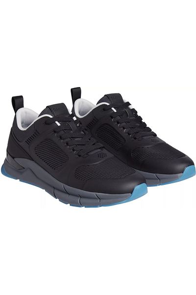 Calvin Klein Men's Black Sneakers - Non-Slip Sole, Lace-Up, Logo Detailed HM0HM01490-0GS