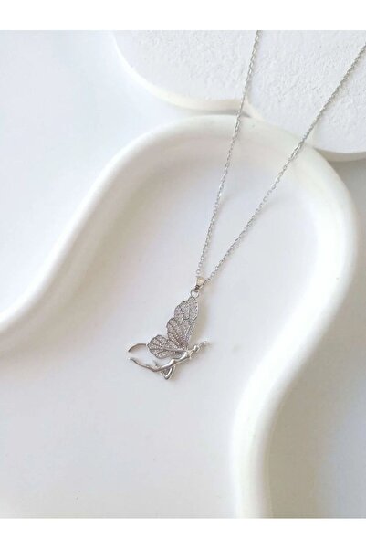 Vola Collection Steel Silver Butterfly Women's Necklace Gift for Lover