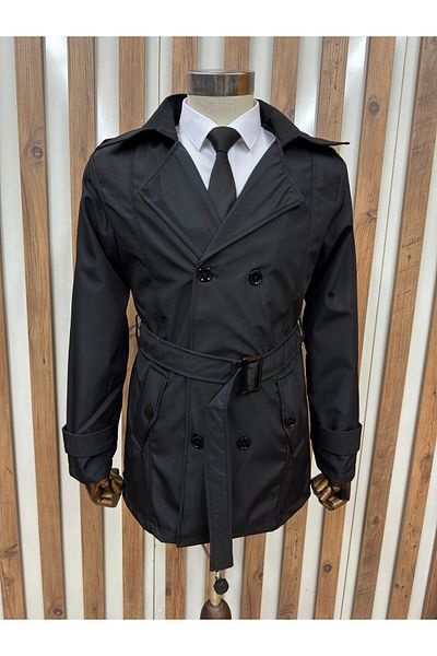 Costtum Men's Wear Waterproof Regular Fit Double Breasted Trench Coat