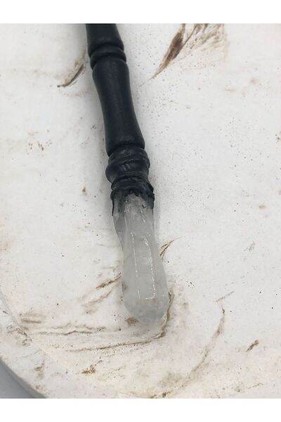 Mariposa Line Crystal Quartz Raw Natural Stone Buckle / Wand