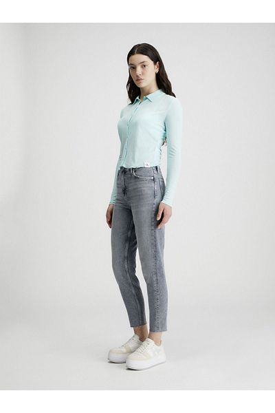 Calvin Klein Women's Brand Leather Badge High Waisted Heat Shrinkable Cotton Stylish Looking Suitable for Daily Use