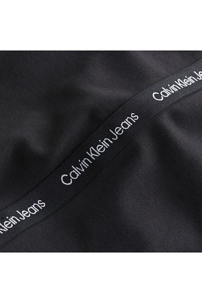Calvin Klein Women's Brand Logo Elastic Band High Waisted Breathable Fabric Sporty Look Black Shorts J