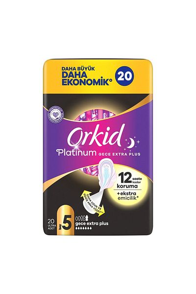 Orkid بلاتينيوم نايت اكسترا بلس - 20x2 40 فوطة