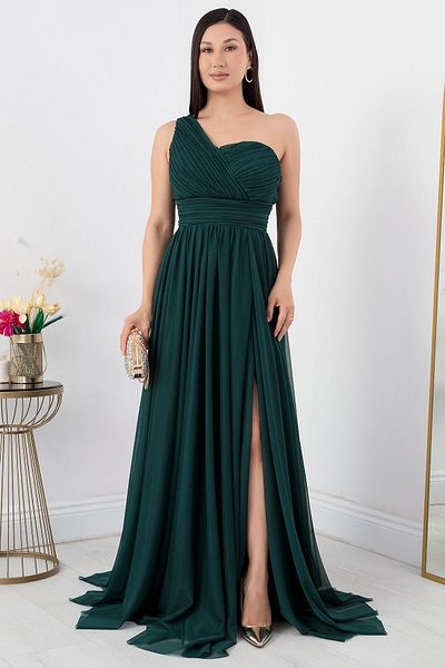 PULLIMM ECR5155 Rochie de seara din tul cu un singur umar