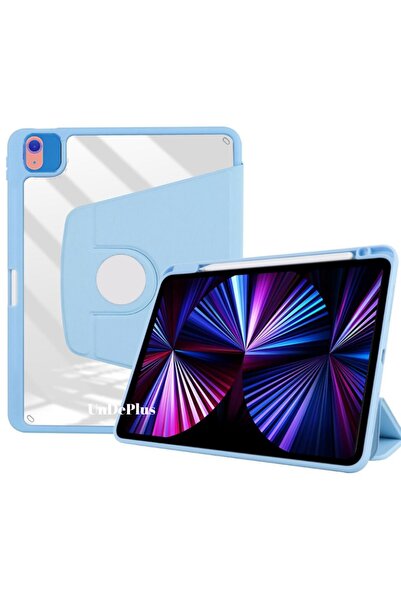 UnDePlus Apple iPad Air 13inç 2024 Kılıf Termik Kalem Bölmeli Dönebilen Stand...
