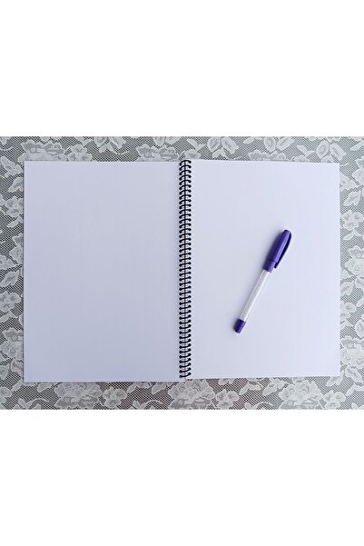 Pink Swan Craft Caiet A4 cu copertă groasă Kraft – interior alb, 30 de coli 60 de pagini, album de însemnări, jurnal Bullet, caiet de schițe