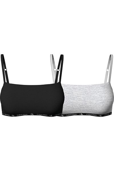Calvin Klein Podpísaná dámska športová podprsenka – elastický pás, čierno-sivá 000qf7215e-bgh