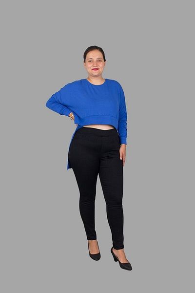 Truva XXL Blue Plus Size - Front Long Back Short Fabric