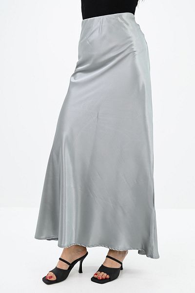 Koza Butik High Waist Midi Satin Women's Skirt - 6275-24