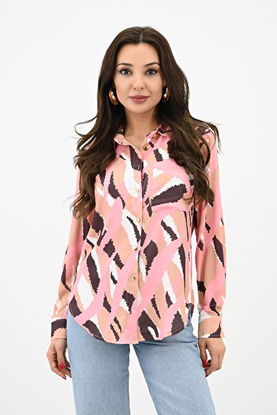 Koza Butik Ženska Sa deznom klasična košulja 1753-24