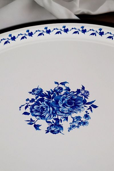 İnci Emaye No 50 Enamel Tray Tableware, Food Presentation Tray, Floor Table Zinc ~48 cm