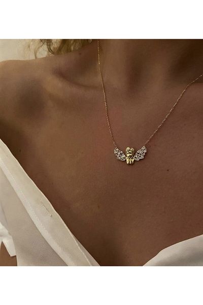 jevylove accessories Annoying Steel Stone Angel Necklace