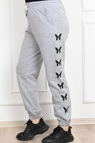 Koza Butik Large Size Digital Printed Women's Jogger Pants - 6060-22