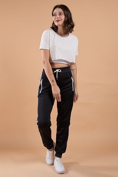 TOFİSA Μεσαίο Γυναικείο Μαύρο Φούτερ - Straight 23788