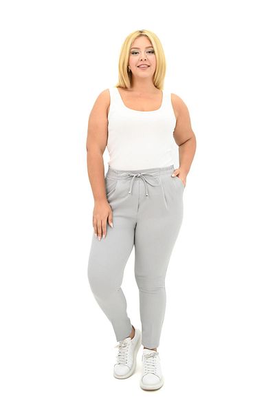 Koza Butik Plus Size Women's Draped Trousers - 222 0016-25