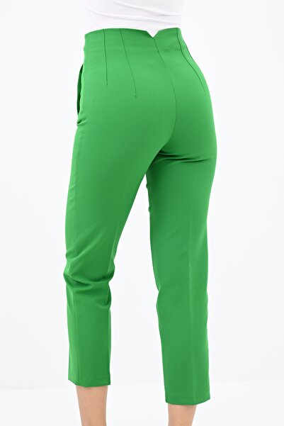 Koza Butik Ψηλόμεσο γυναικείο κρεπ παντελόνι - 6110-23