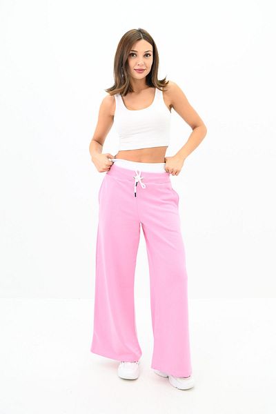 Koza Butik Pantaloni de trening pentru femei cu talie înaltă cu picior evazat 6236-24