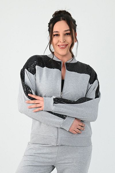 Koza Butik Γυναικείο σετ 8078-24 λεπτομερείς φόρμες με παγιέτες μεγάλου μεγέθους