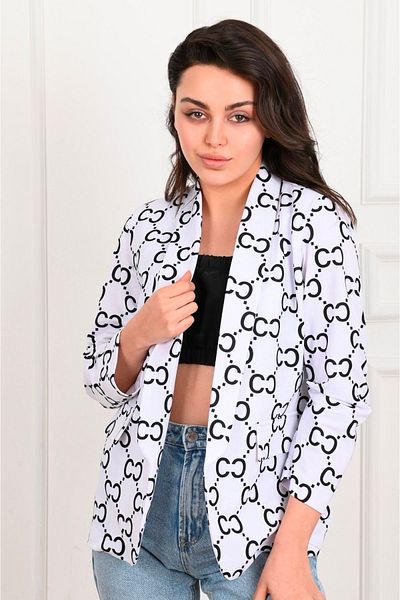Koza Butik Patterned Women's Half Sleeve Jacket - 1035-22
